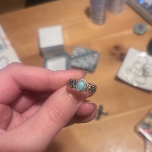 Sliver Larimar Ring